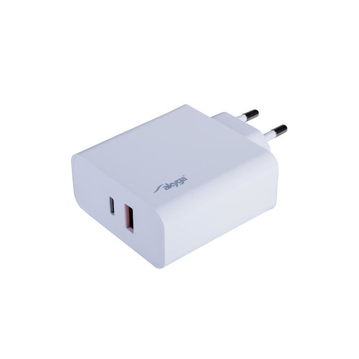 CHG Akyga AK-CH-15 USB-A + USB-CPD 5-20V / max. 3.25A 65W Quick Charge 3.0 hálózati töltő