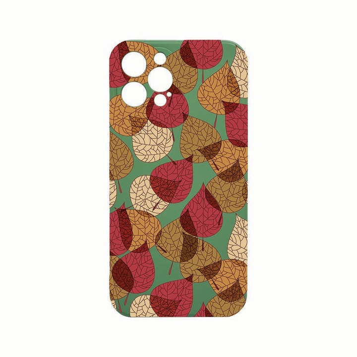 Силиконов калъф Unique за Apple iPhone 12 Pro Max, Feathers Autumn, защита на камерата, Beryl PGR 98