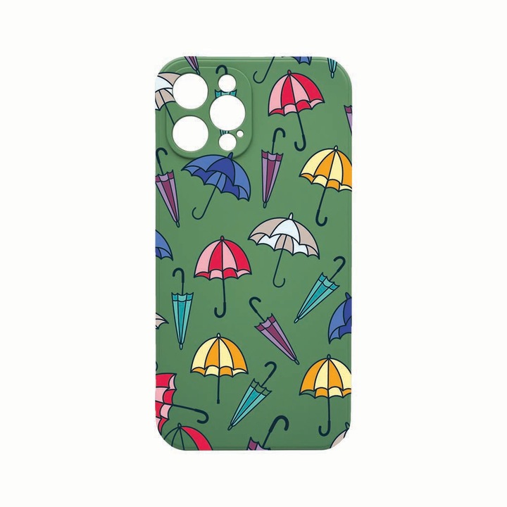 Силиконов калъф Unique за Apple iPhone 12 Pro Max, Umbrella, защита на камерата, Beryl PGR 159