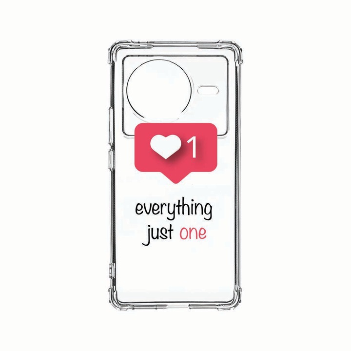 Силиконов калъф Unique за Vivo X80, Love Notification, Anti Shock, AS 184