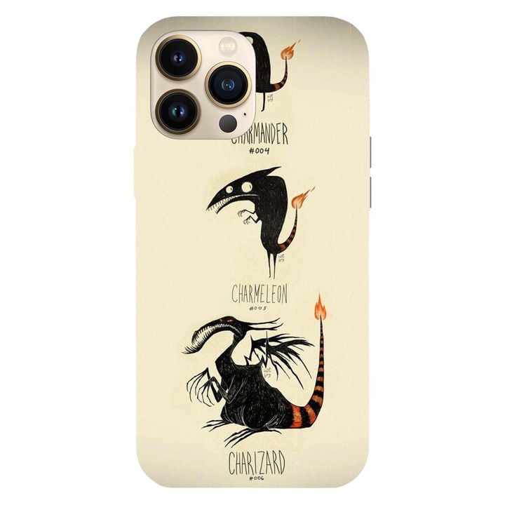 Husa compatibila cu Apple iPhone 11 model Charmander evolutions Tenebrism Style, Silicon, TPU, Viceversa