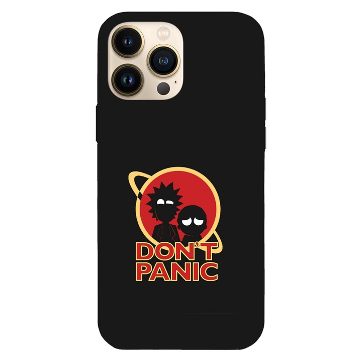 Husa compatibila cu Apple iPhone 13 model Don't Panic Morty, Silicon, TPU, Viceversa