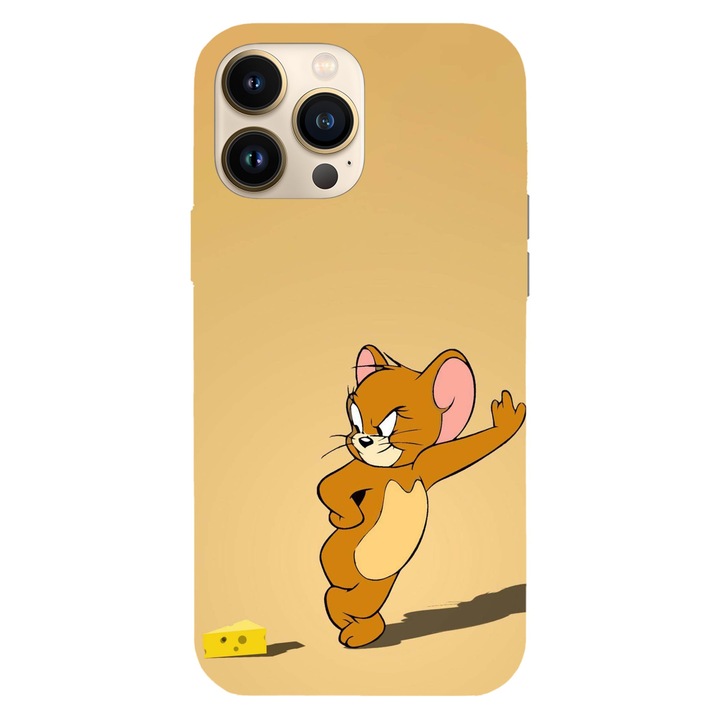 Husa compatibila cu Apple iPhone 13 model Low on cheese Jerry, Silicon, TPU, Viceversa