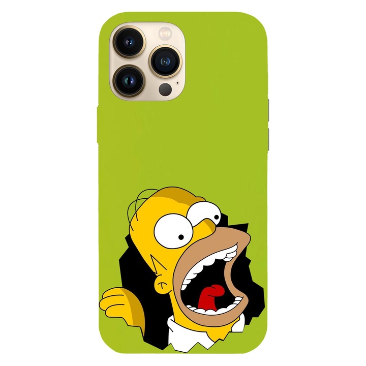 Husa compatibila cu Apple iPhone 14 Pro model I'm hungry Homer Simson, Silicon, TPU, Viceversa