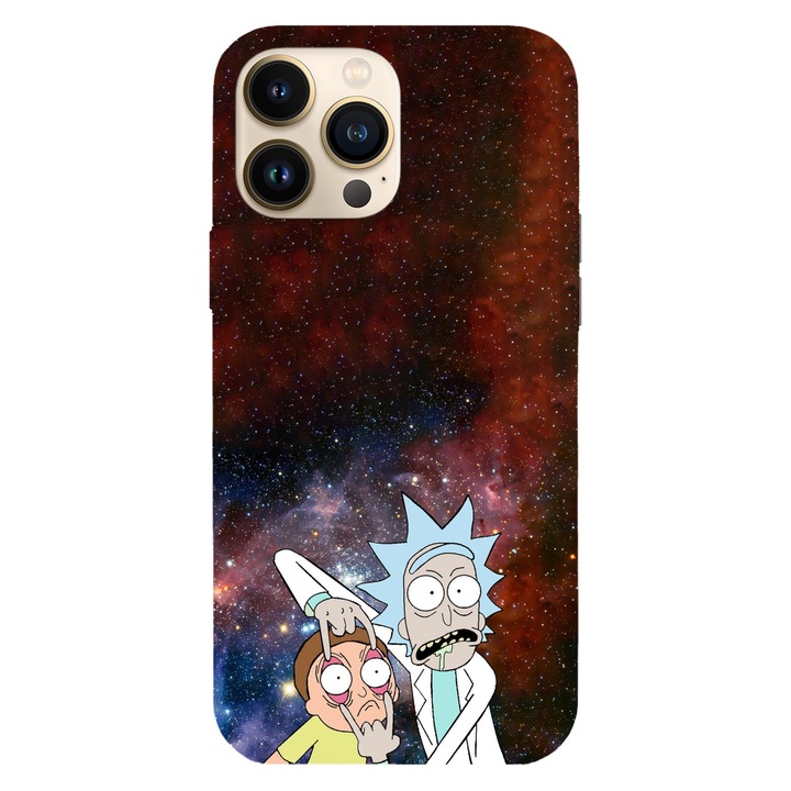 Husa compatibila cu Apple iPhone 13 model Look Morty!, Silicon, TPU, Viceversa