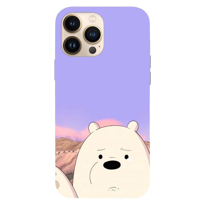 Калъф, съвместим с модел Apple iPhone 14 Plus Ice panda We Bare Bears, силикон, TPU, обратното