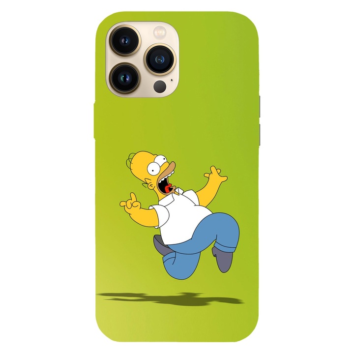 Husa compatibila cu Apple iPhone 13 model Scared Homer Simson, Silicon, TPU, Viceversa