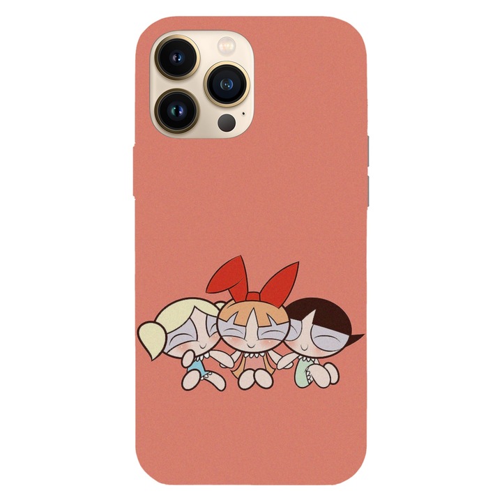 Husa compatibila cu Apple iPhone 14 Pro Max model Powerpuff Girls sleepover, Silicon, TPU, Viceversa
