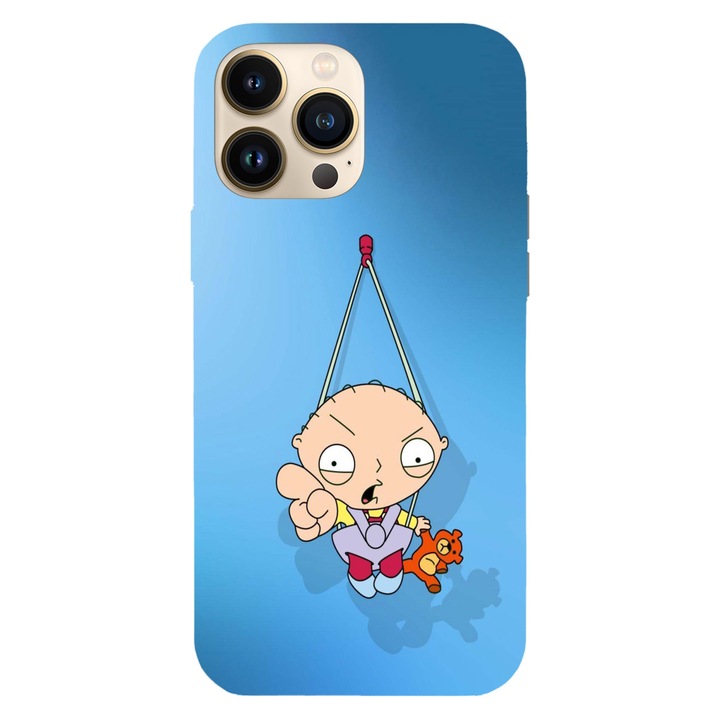 Husa compatibila cu Apple iPhone 13 model Stewie Griffin Swing, Silicon, TPU, Viceversa