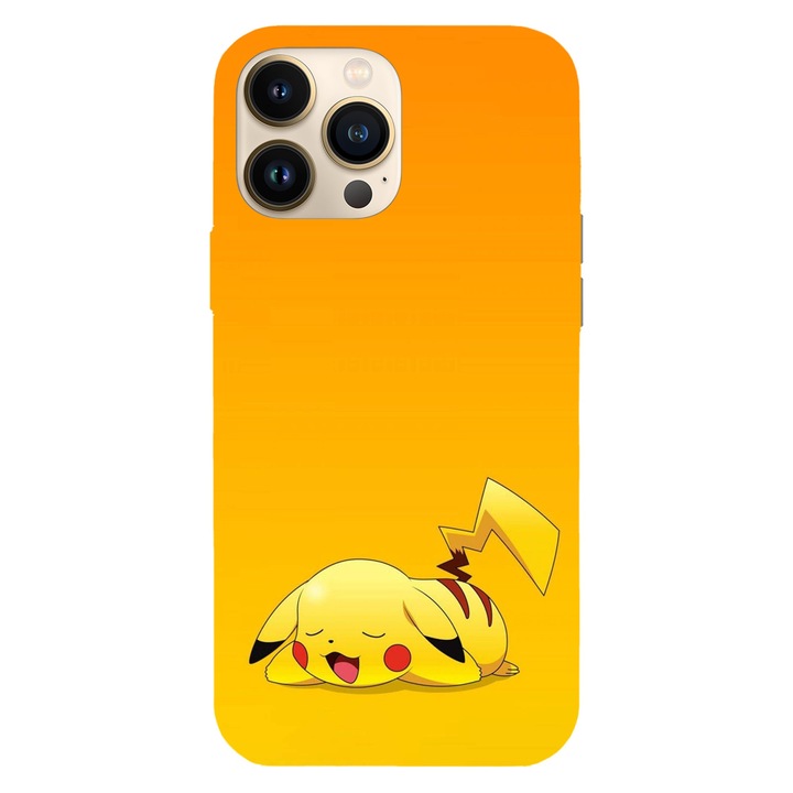 Husa compatibila cu Apple iPhone 13 model Tired Pikachu, Silicon, TPU, Viceversa