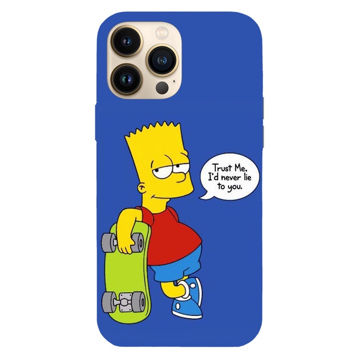 Husa compatibila cu Apple iPhone 13 model Bart Simson Trust me, Silicon, TPU, Viceversa