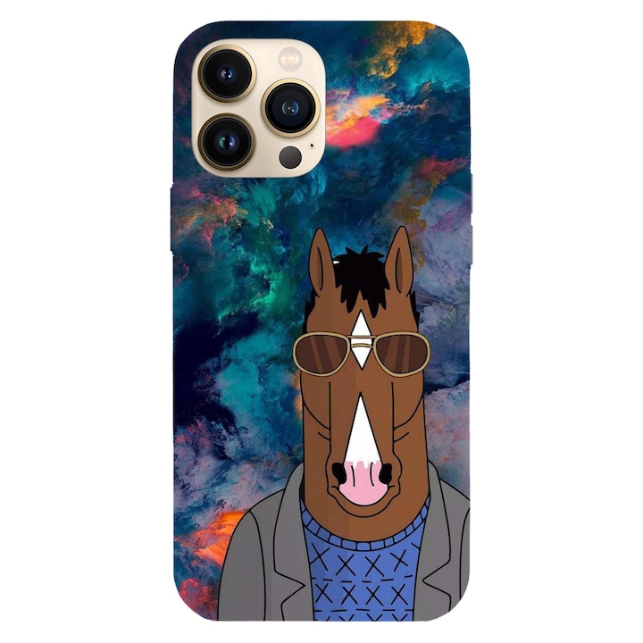 Husa compatibila cu Apple iPhone 15 Pro Max model Chilling BoJack, Silicon, TPU, Viceversa