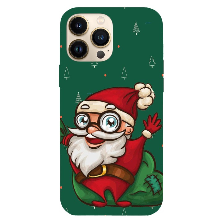 Husa Craciun compatibila cu Apple iPhone 13 Mini model Sweet Santa, Silicon, TPU, Viceversa