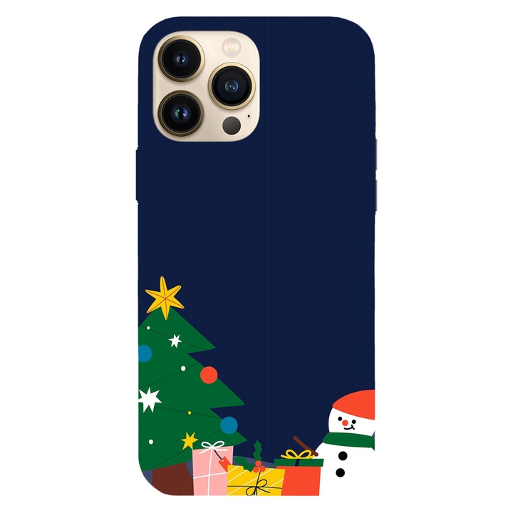 Husa Craciun compatibila cu Apple iPhone 13 Pro Max model Christmas Doodle, Silicon, TPU, Viceversa