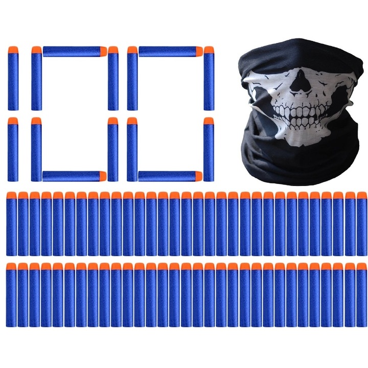 Set 300 cartuse lansator NERF, masta inclusa, pentru copi