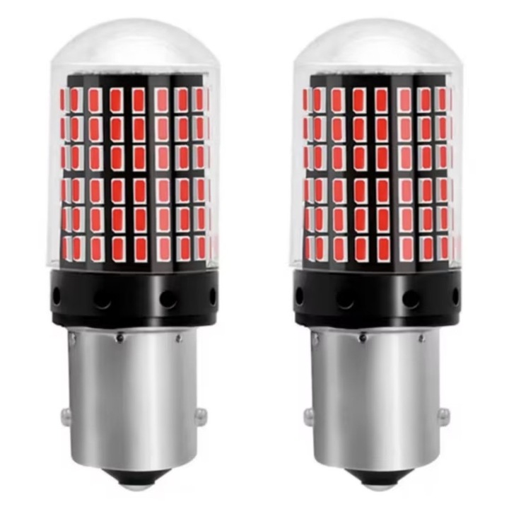 Set 2 Becuri LED rosu cu anulator stop frana