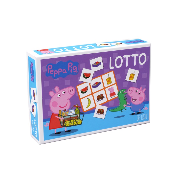 Lotto játék gyerekeknek, Barbo Toys, Peppa Pig, 3 éves kortól