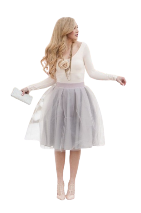 Fusta baby doll, RHYNNA, Gri