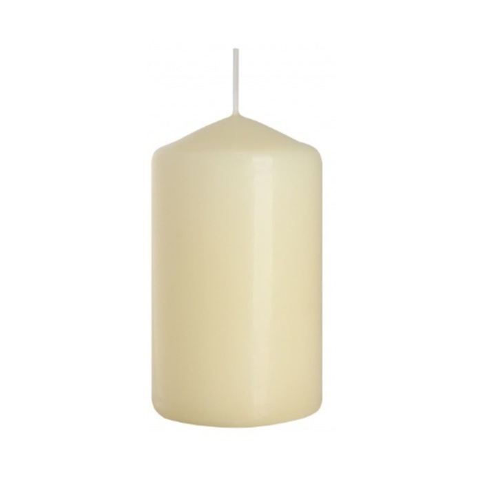 Lumanare simpla, Bispol, 10 cm, Crem