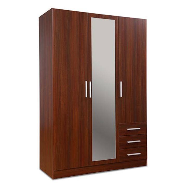 Dulap cu Oglinda Eva 2, Accacia / Visin Malaga, 192 x 129 x 52 cm