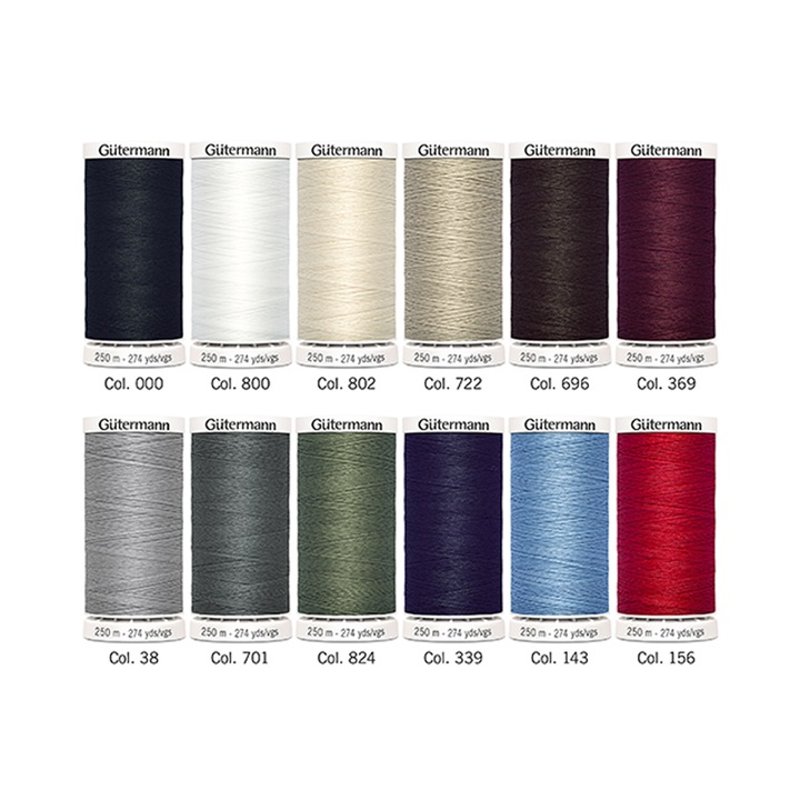 Set 12 papiote Gutermann Sew-All Thread Kit Basic