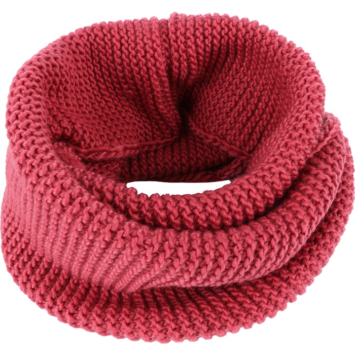 Fular circular unisex, tricotat, model minimalist, B086-17 Roz