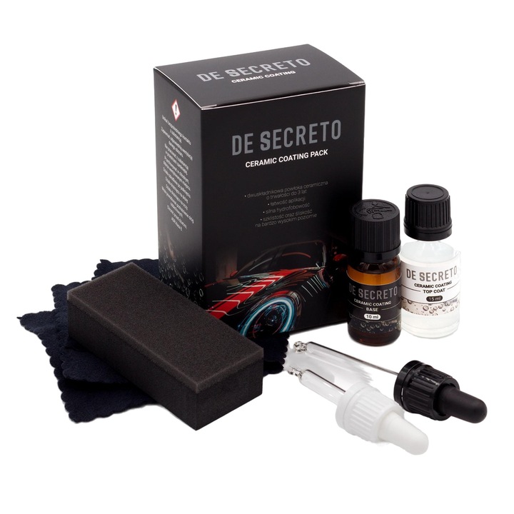 Set protectie ceramica auto, De Secreto, Ceramic Coating Pack, 10/15ml