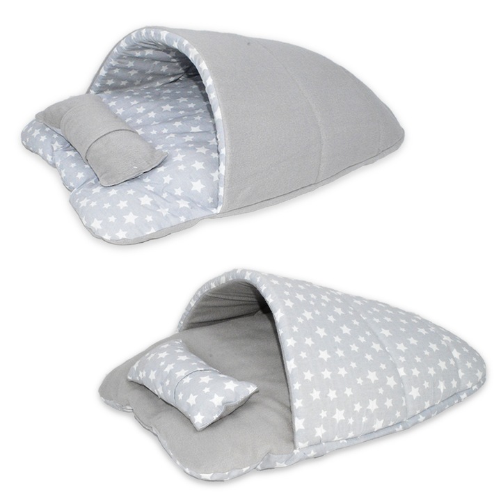 Mellow Slippers fekhely kisállatoknak, szürke, 50x50 cm