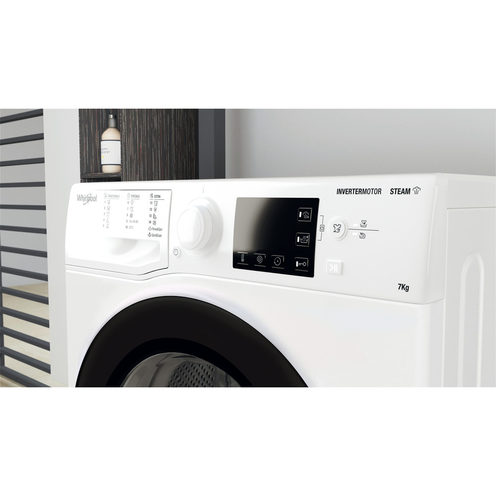 Whirlpool WRSB 7259 D EU Masina de spalat ingusta cu incarcare frontala, clasa energetica B, max. 1200 rpm, capacitate 7 kg