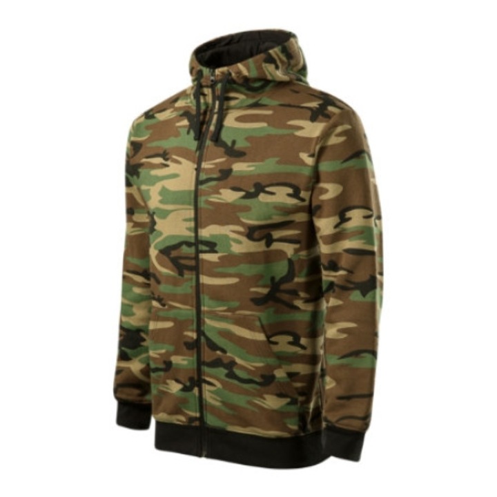 Felső férfi Camo Zipper C19 barna terepszín 2XL méret