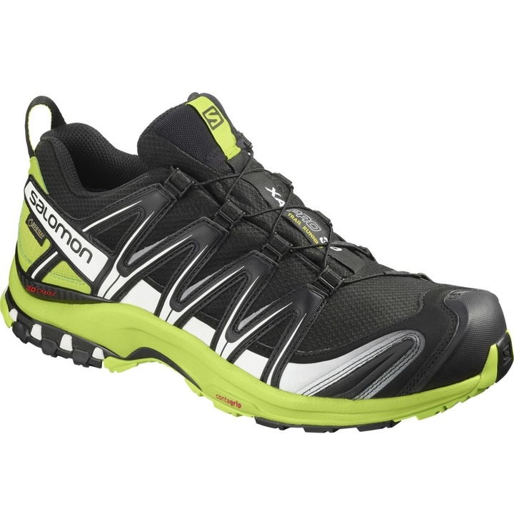Pantofi alergare Salomon XA Pro 3D Gore-Tex negru/verde lime barbati 46 2/3