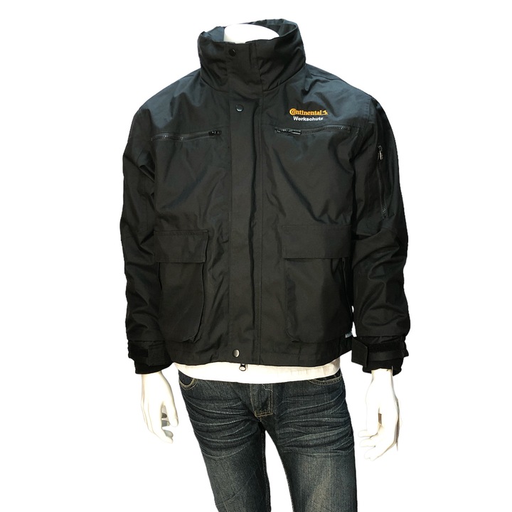 Мъжко работно яке Pionier Workwear Continental 3 in 1 5210337/8592 10-213, Водоотблъскващо покритие, С двойна яка, Черен, S-44/46