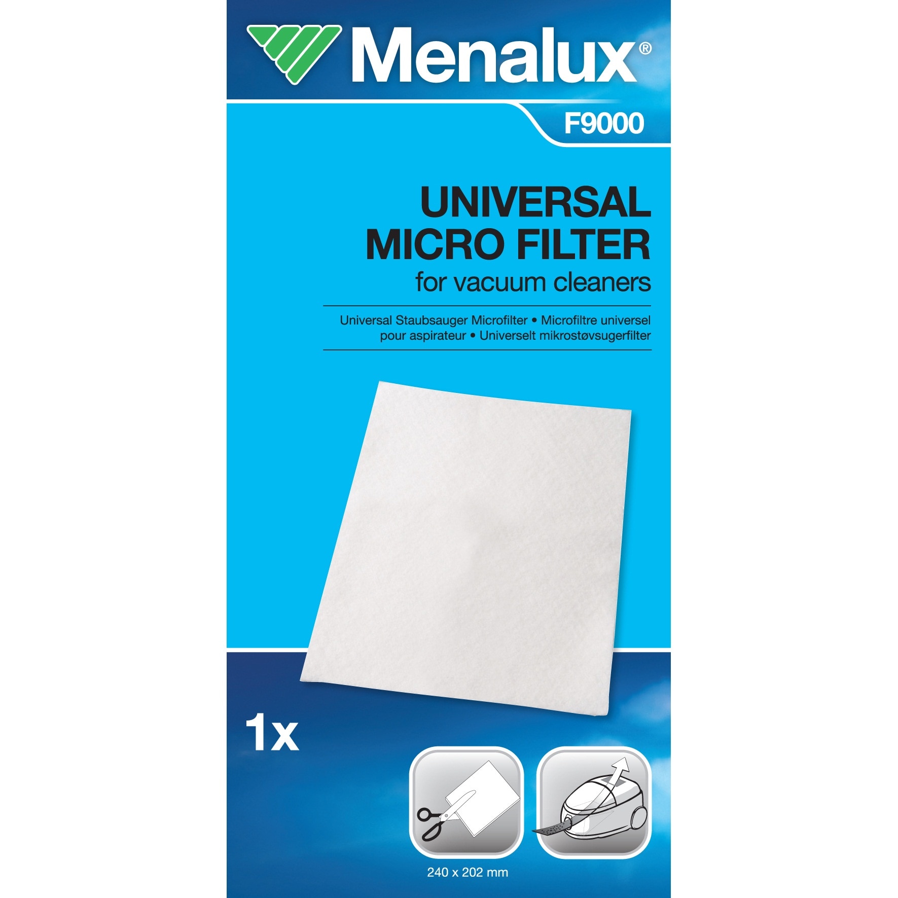 Microfiltru universal Menalux F9000 pentru aspiratoare