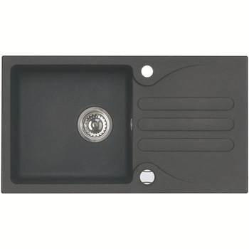 Chiuveta Algranit Alveus GALAPAGOSA91, 770*430 mm,reversibila, material compozit, Negru Chiuveta Algranit Alveus GALAPAGOSA91, 770*430 mm,reversibila, material compozit, Negru