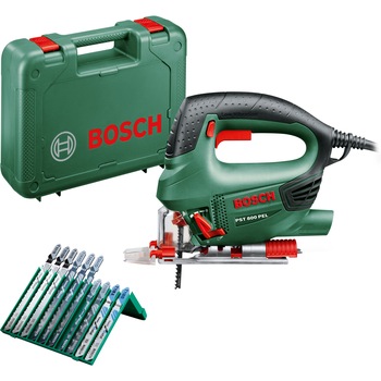 Fierastrau pendular Bosch PST 800 PEL, 530 W, 3000 oscilatii/min, 80 mm adancime maxima de taiere + 10 accesorii Fierastrau pendular Bosch PST 800 PEL, 530 W, 3000 oscilatii/min, 80 mm adancime maxima de taiere + 10 accesorii