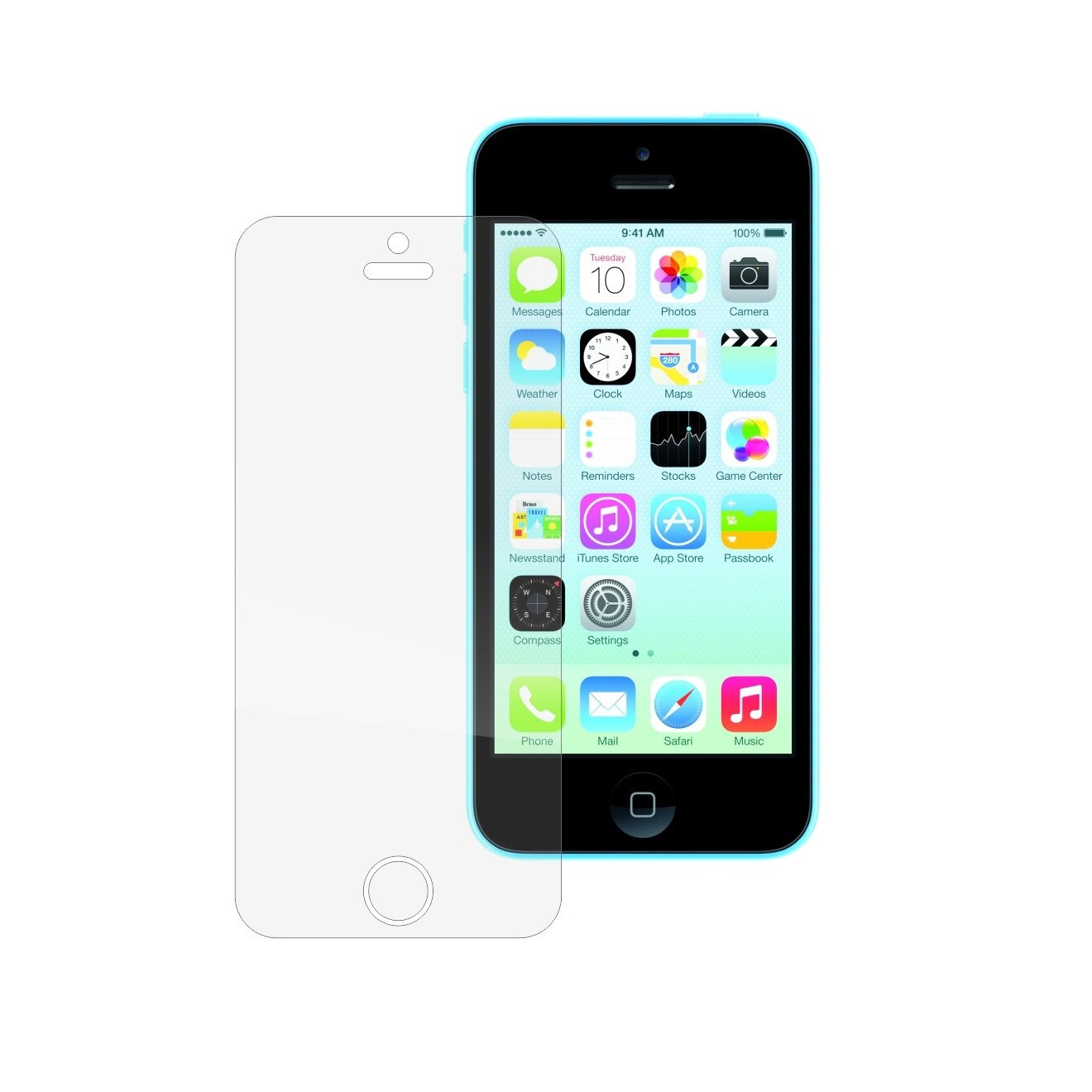 Set 2 Folii Protectie Totala Ecran, Curbate si Adezive Invisible Skinz Ultra-Clear HD pentru Apple Iphone 5C