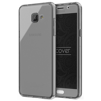 Husa Full TPU 360° (fata + spate), ultra-slim 0.3 mm pentru Samsung Galaxy A7 (2016), Gri transparent Husa Full TPU 360° (fata + spate), ultra-slim 0.3 mm pentru Samsung Galaxy A7 (2016), Gri transparent