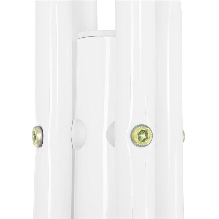 Cuier tip pom metalic Sersimo, 12 agatatoare, 177cm, alb