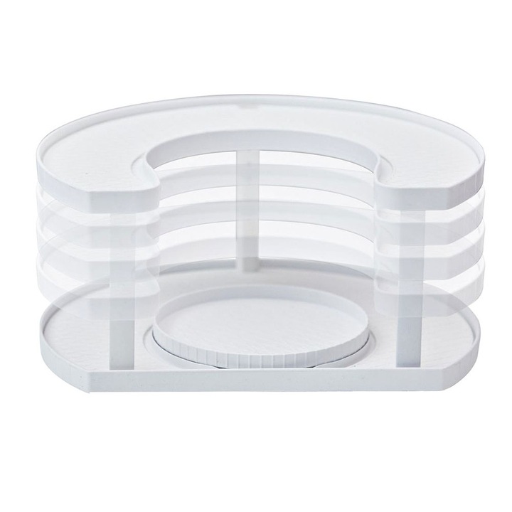 Organizator rotativ, Zola®, pentru condimente si lucruri mici, cu rotire 360 de grade, alb