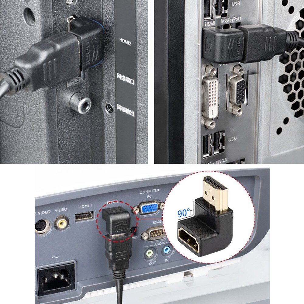 Adaptor, HDMI mama/HDMI tata, Negru - eMAG.ro