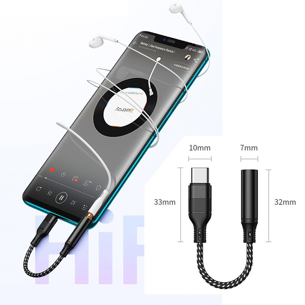 Зарядно за телефон, USB-C/Жак 3.5мм, Черен - eMAG.bg