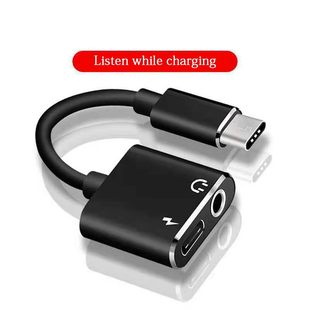 Adaptor, USBC/Jack 3.5mm, Negru eMAG.ro