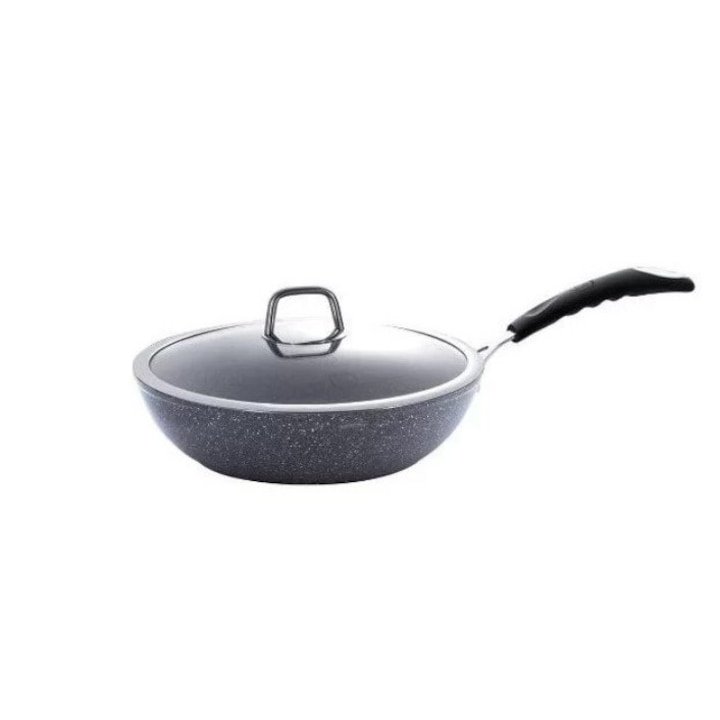 Tigaie 3.2 litri, tip WOK, Berlinger Haus, 28 cm, Gray Stone Touch Line, BH 1160