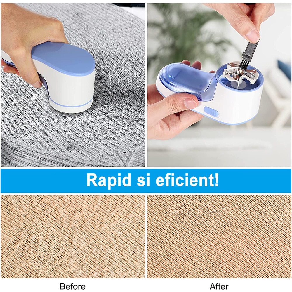 Aparat scame, Vaxiuja, Inox, Incarcare USB, Alb/Albastru