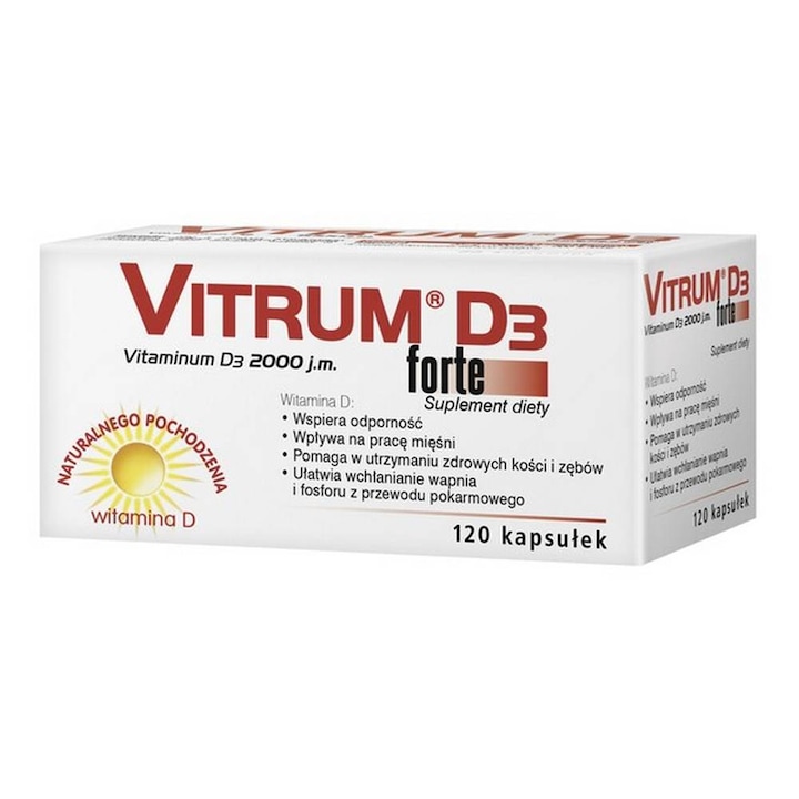 Vitrum витамин D3 forte 2000 IU, 120 капсули