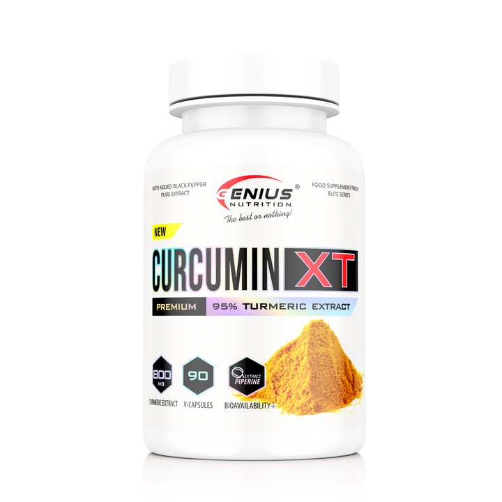 Curcumin-XT, supliment alimentar cu efect antiinflamator si antioxidant, 90 capsule