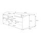 Pat Luk de o persoana 160x80 alb, complet cu sertar, saltea si cadru