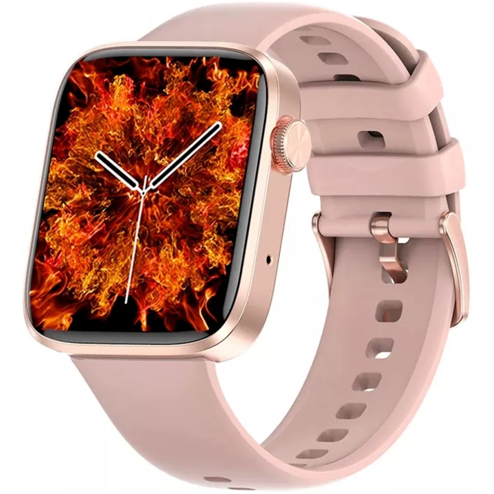 Okos óra DT™ WATCH XI Always ON Display 1.9” ULTRA-CLEAR, Bluetooth HD hívás, GPS kereső, AI Hangsegéd, NFC hozzáférés vezérlés, Egészségügyi/Sport funkciók, Funkcionális gomb, Egyedi képernyő, Szilikon szíj Light Gold