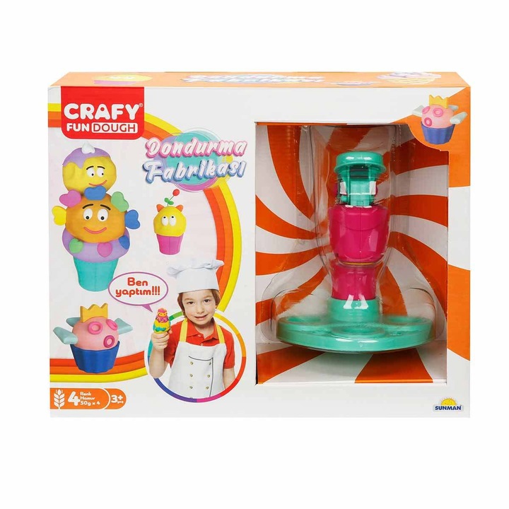 Set Crafy Dough - Fabrica de inghetata, 29 piese