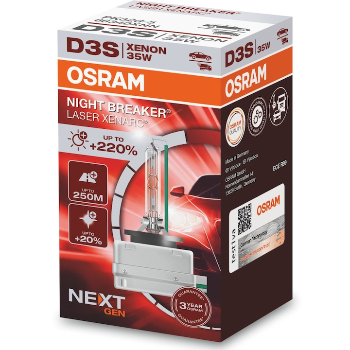 Bec xenon Osram D3S Xenarc Night Breaker Laser +220% NEXT GEN 1 bucata